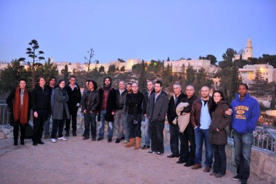 משתתפי חממת הקולנוע בפסטיבל ירושלים 2012.