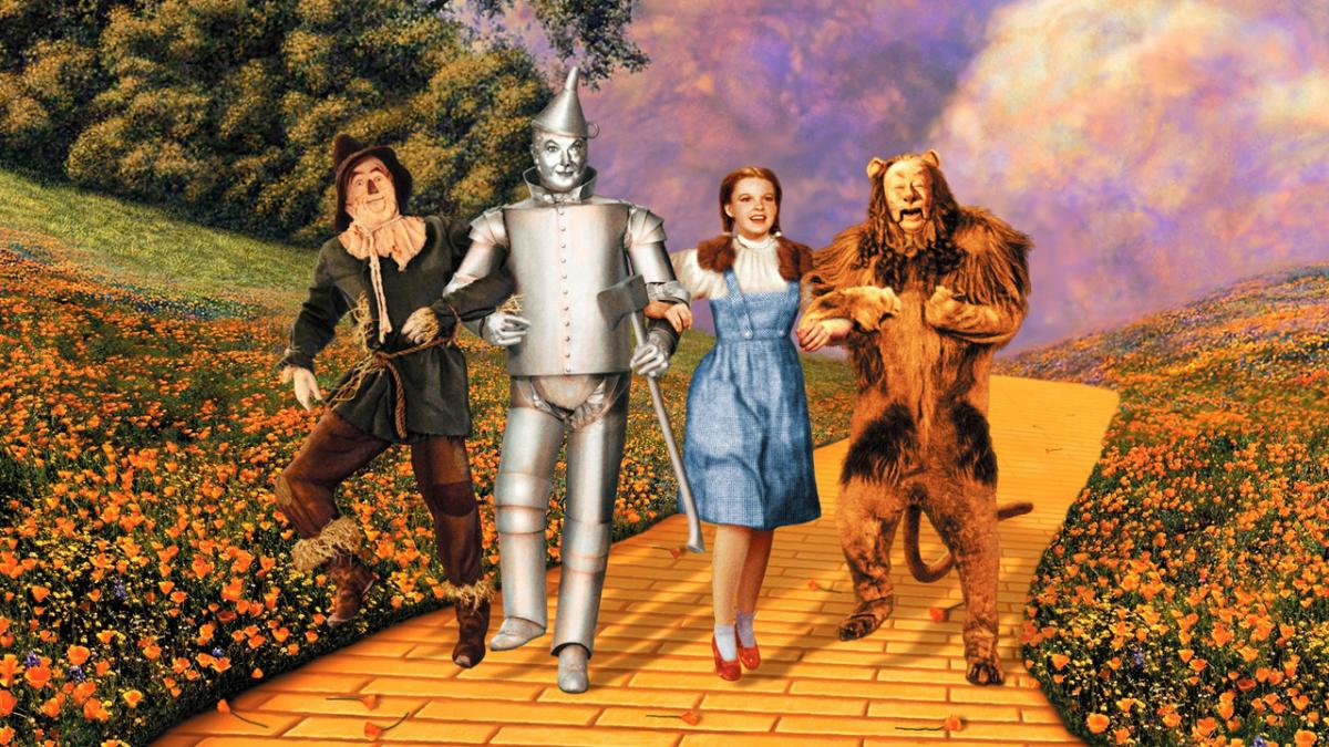 מימין לשמאל: ברט להאר,  גודי גרלנד, גק היילי וריי בולגר. מתוך הקוסם מארץ עוץ.